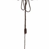 Hand Crochet Cotton Tie Belt: Bohemian Brown Waistband With Tassels