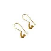 Silver Bird Jewelry Earrings, Handmade Earrings Covered With 24k Gold Plating