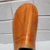 Moroccan Men’s Orange Leather Slip-on Sandals – Handmade Babouche For Him – Natural Leather Slides – Custom Gift Idea – Sizes 40-46 Eu