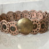 Leather Concho Belt 107 Cm (42.1 In) – Vintage Medieval Waist Belt Gift For Women